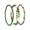 Bijou Brigitte Ensemble de bracelets - Green Pearls Hot