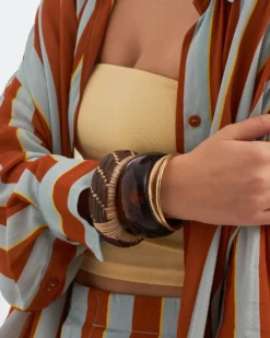 Bijou Brigitte Ensemble de bracelets joncs - Boho Sunset Hot