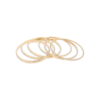 Bijou Brigitte Ensemble de bracelets joncs - Golden Classic