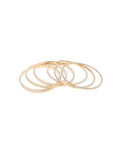 Bijou Brigitte Ensemble de bracelets joncs - Golden Classic