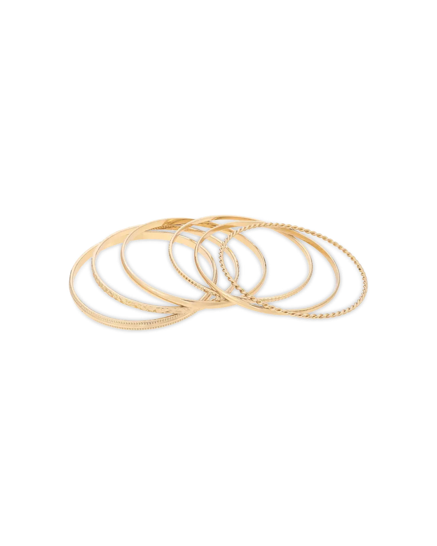 Bijou Brigitte Ensemble de bracelets joncs - Golden Classic