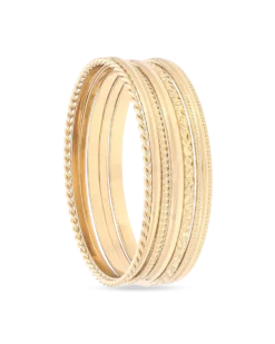 Bijou Brigitte Ensemble de bracelets joncs - Golden Classic