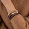 Bijou Brigitte Ensemble de bracelets joncs - Golden Earth Sale