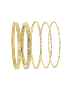 Bijou Brigitte Ensemble de bracelets joncs - Golden Essentials Sale