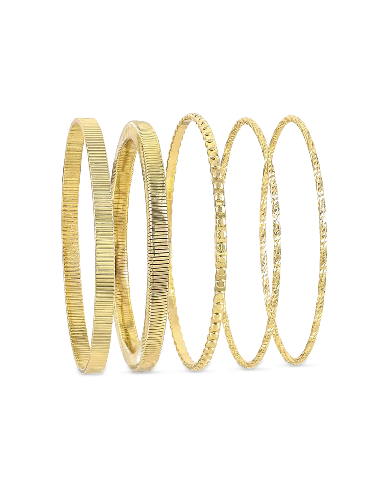 Bijou Brigitte Ensemble de bracelets joncs - Golden Essentials Sale