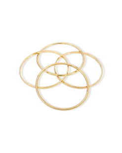 Bijou Brigitte Ensemble de bracelets joncs - Golden Four Clearance