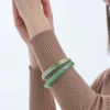 Bijou Brigitte Ensemble de bracelets joncs - Light Green Clearance