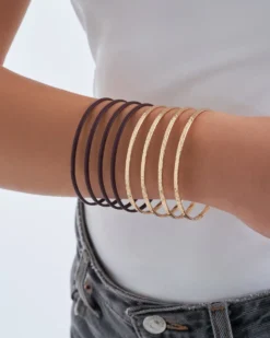 Bijou Brigitte Ensemble de bracelets joncs - Ruby Bliss Hot