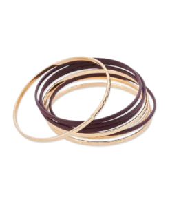 Bijou Brigitte Ensemble de bracelets joncs - Ruby Bliss Hot