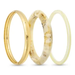 Bijou Brigitte Ensemble de bracelets joncs - Soft Marble Outlet