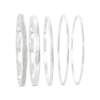 Bijou Brigitte Ensemble de bracelets joncs - Silver Essentials Clearance