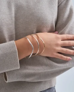 Bijou Brigitte Ensemble de bracelets joncs - Wavy Trio Sale