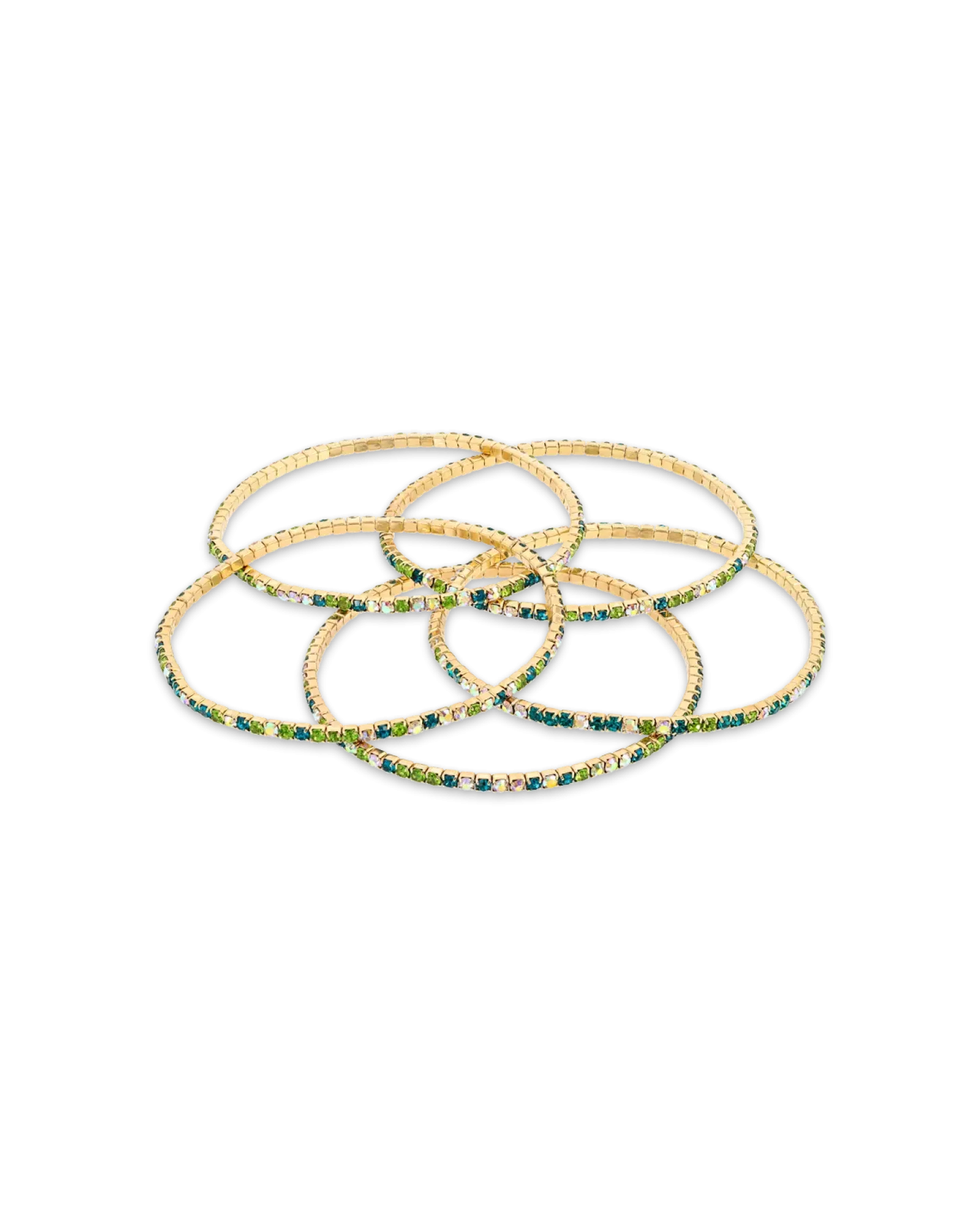 Bijou Brigitte Ensemble de bracelets - Lime Sparkle
