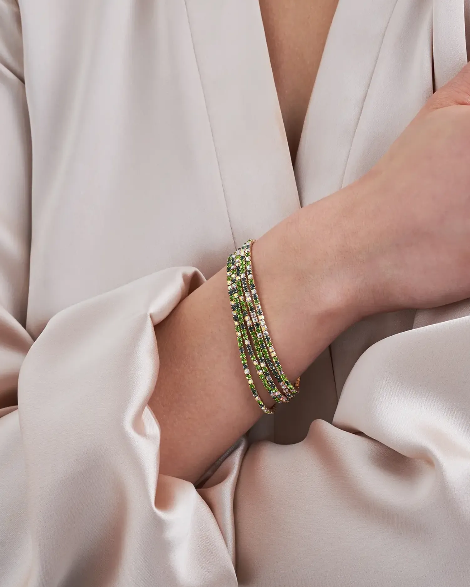 Bijou Brigitte Ensemble de bracelets - Lime Sparkle