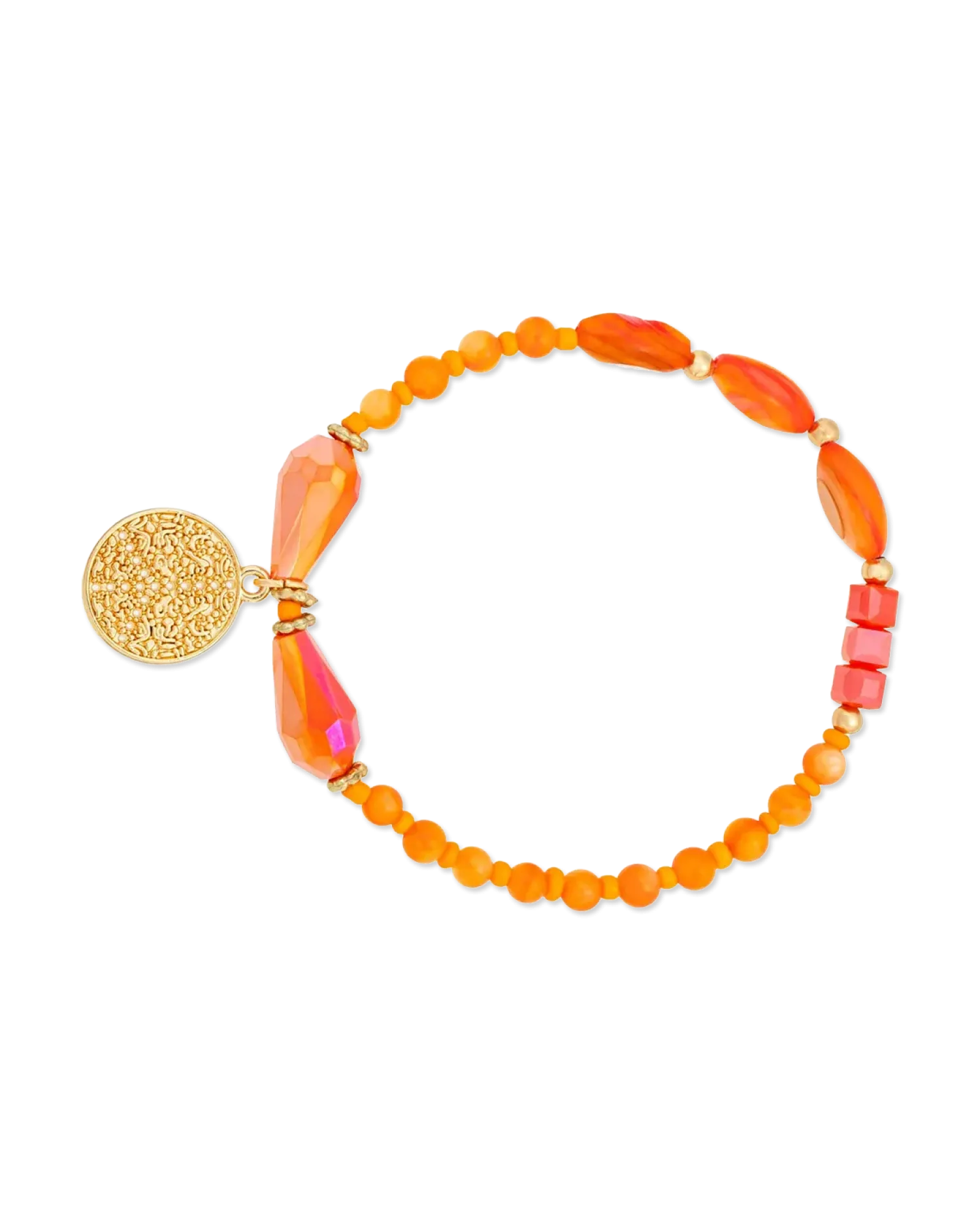 Bijou Brigitte Ensemble de bracelets - Orange Shell Hot