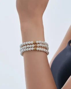 Bijou Brigitte Ensemble de bracelets - Pearly Trio Clearance