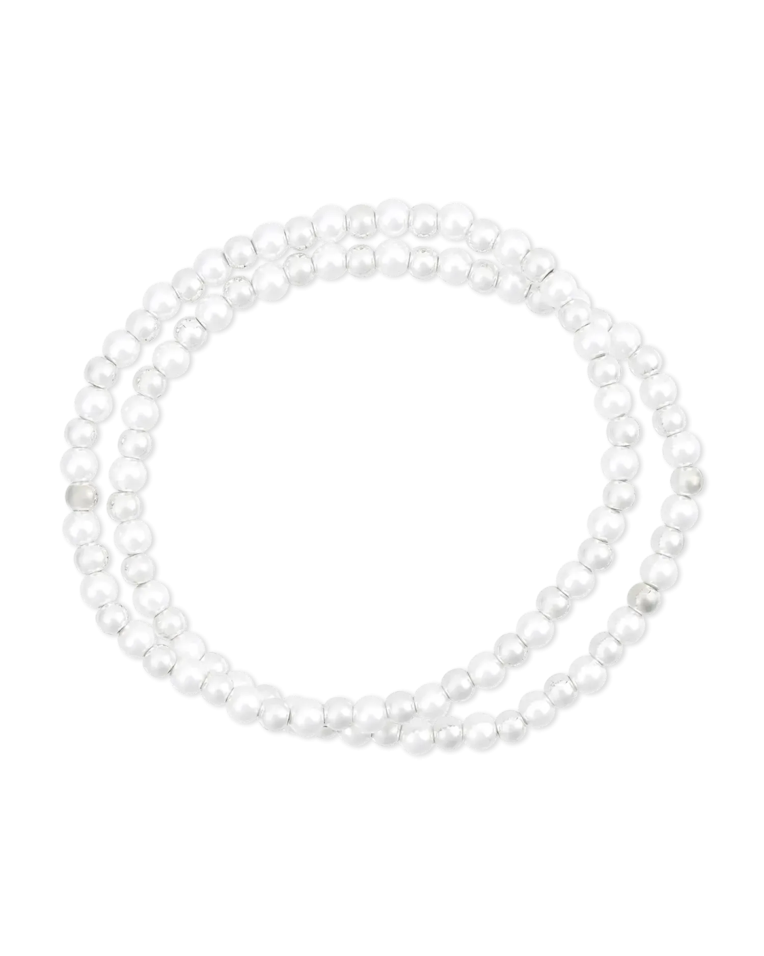 Bijou Brigitte Ensemble de bracelets - Pearly Silver Discount