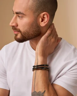 Bijou Brigitte Ensemble de bracelets pour homme - Shadow Blend Online