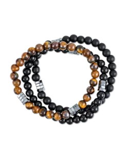 Bijou Brigitte Ensemble de bracelets pour homme - Shadow Blend Online