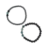 Bijou Brigitte Ensemble de bracelets pour homme - Agate Gems Online