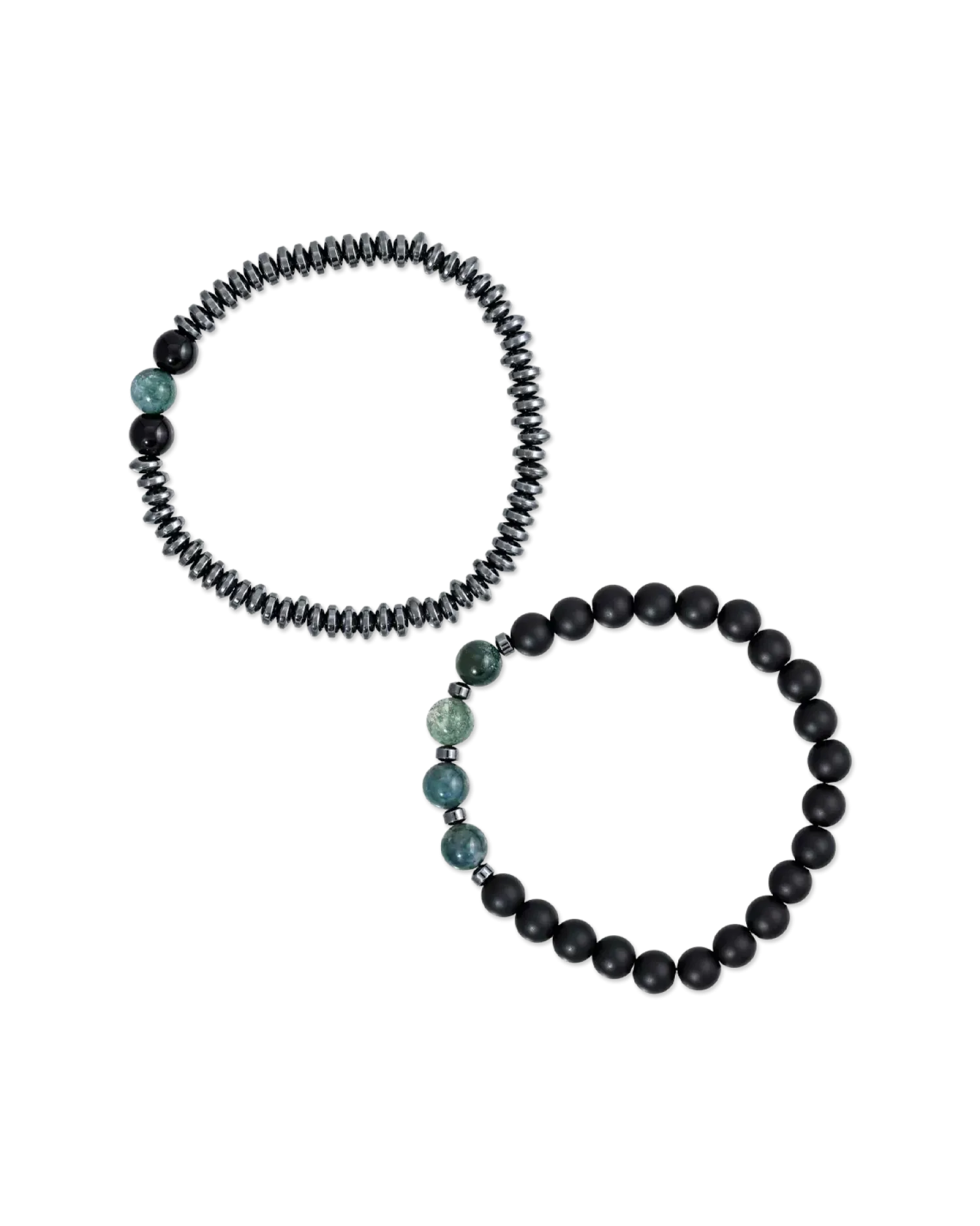 Bijou Brigitte Ensemble de bracelets pour homme - Agate Gems Online