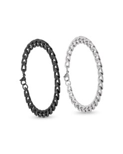 Bijou Brigitte Ensemble de bracelets pour hommes - Chunky Chains Outlet