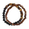 Bijou Brigitte Ensemble de bracelets pour homme - Brown Duo Discount