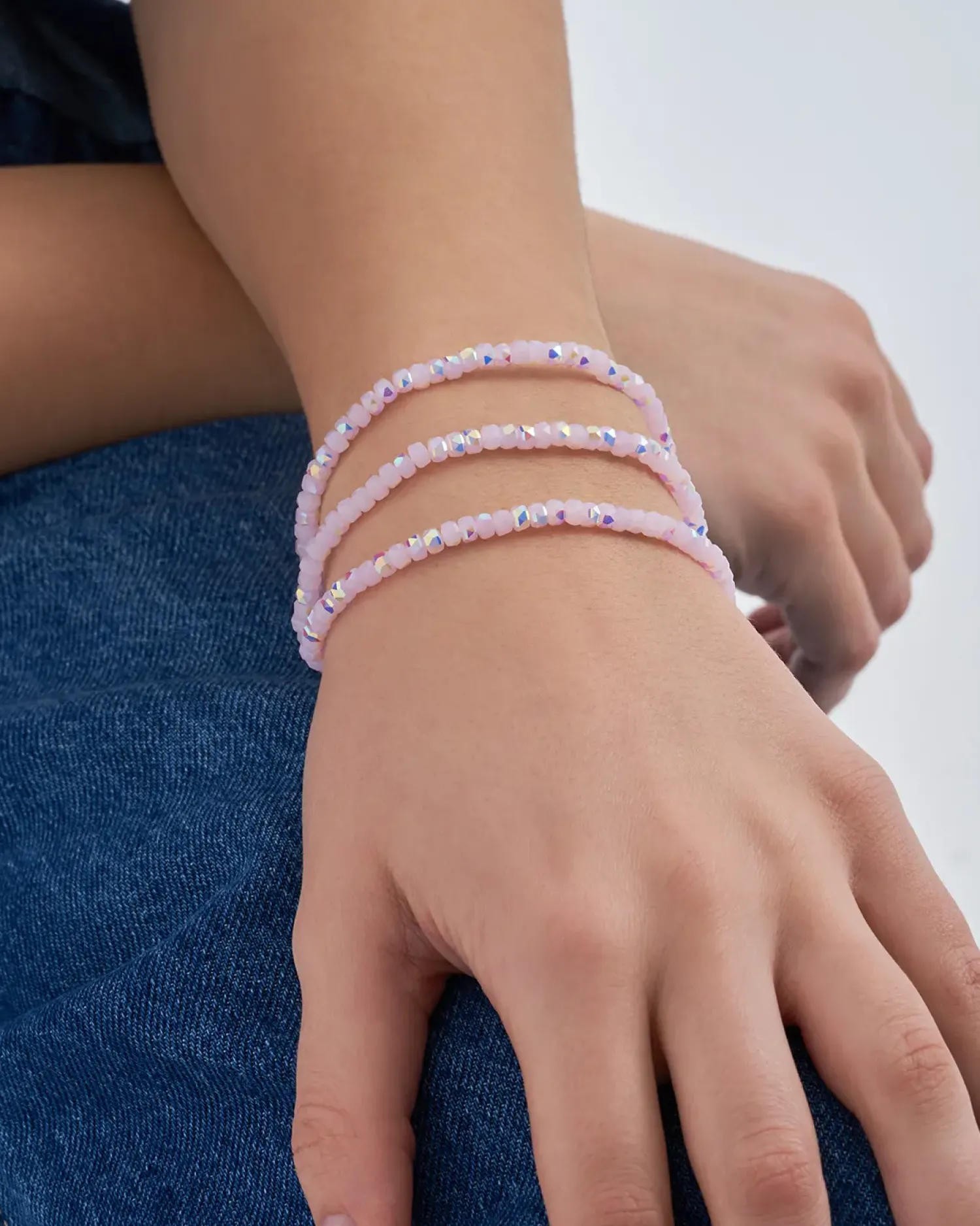 Bijou Brigitte Ensemble de bracelets - Rose Sparkle Online