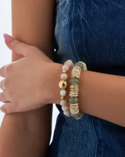 Bijou Brigitte Ensemble de bracelets - Shell Duo