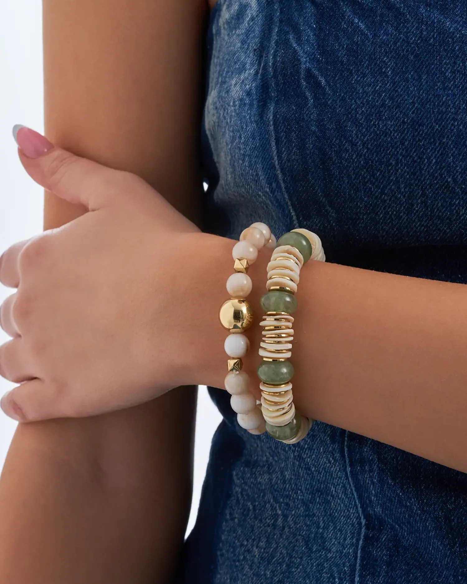 Bijou Brigitte Ensemble de bracelets - Shell Duo