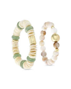 Bijou Brigitte Ensemble de bracelets - Shell Duo