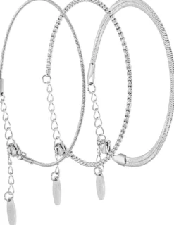Bijou Brigitte Ensemble de bracelets - Steel Trio Online