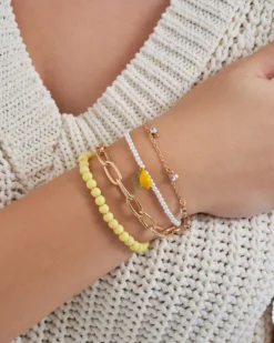 Bijou Brigitte Ensemble de bracelets - Yellow Lemon Discount