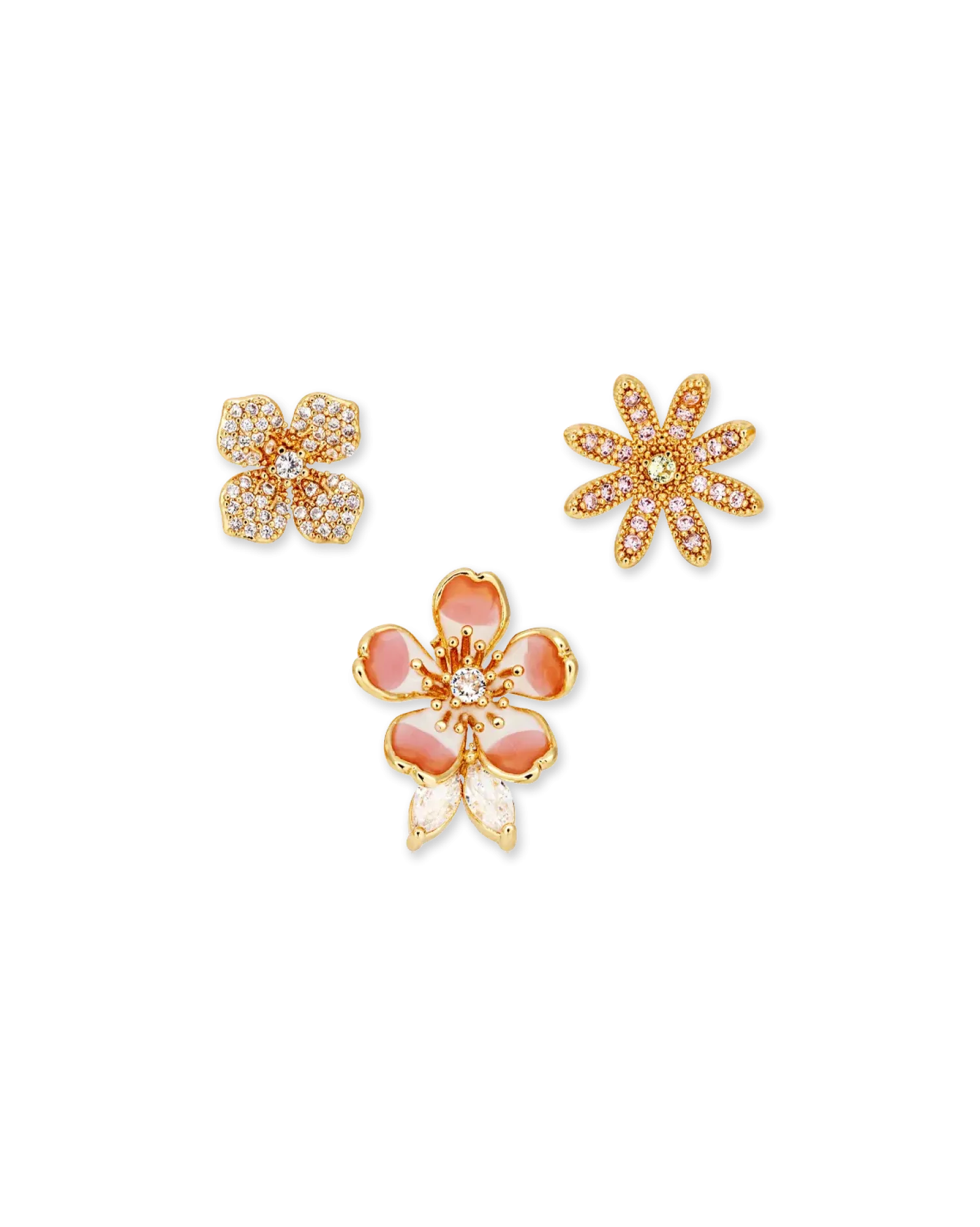 Bijou Brigitte Ensemble de broches - Glittering Flowers Clearance