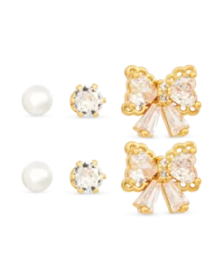 Bijou Brigitte Ensemble de clous d'oreilles - Bow Trio New