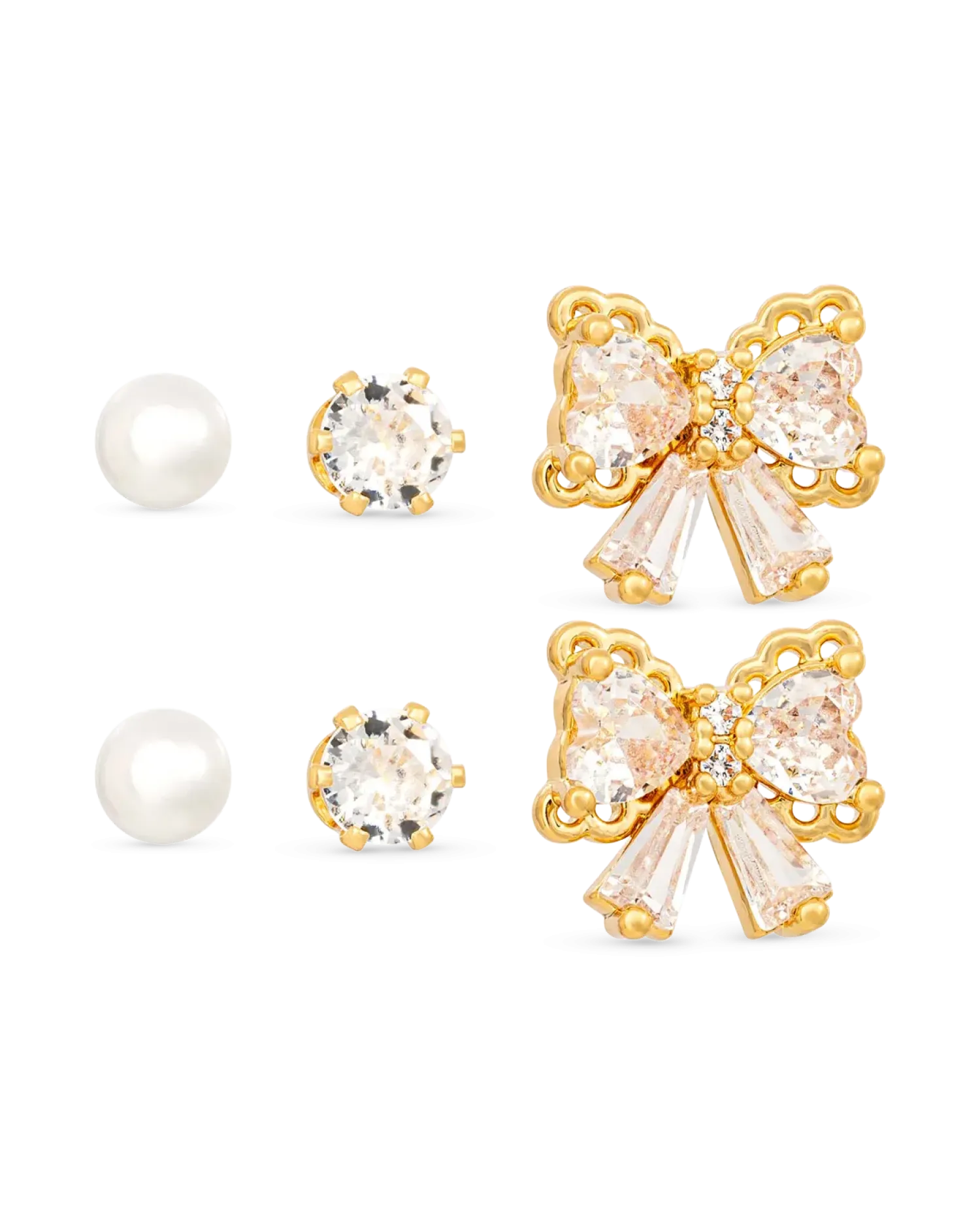 Bijou Brigitte Ensemble de clous d'oreilles - Bow Trio New