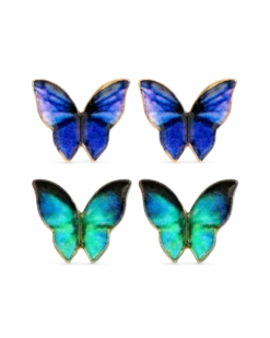 Bijou Brigitte Ensemble de clous d'oreilles - Blue Wings Sale