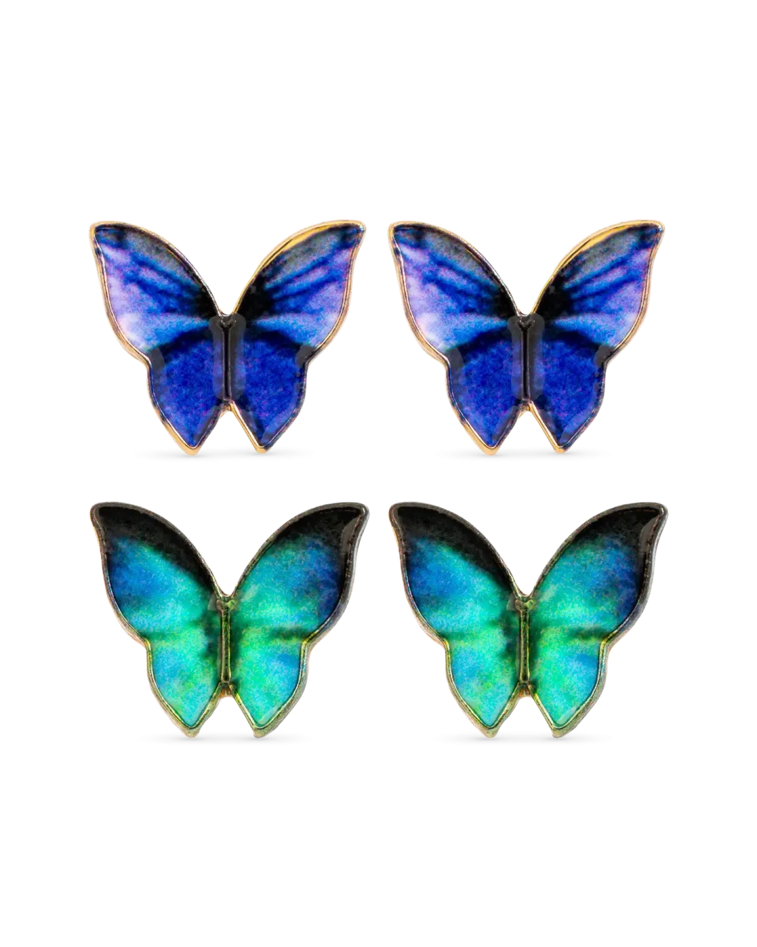 Bijou Brigitte Ensemble de clous d'oreilles - Blue Wings Sale