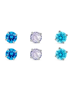 Bijou Brigitte Ensemble de clous d'oreilles - Blue Shine Best