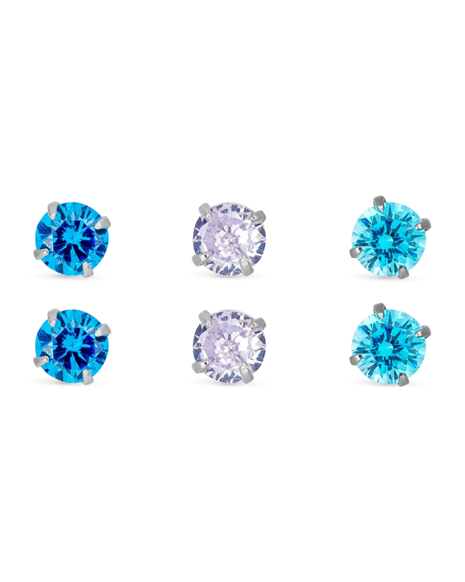 Bijou Brigitte Ensemble de clous d'oreilles - Blue Shine Best