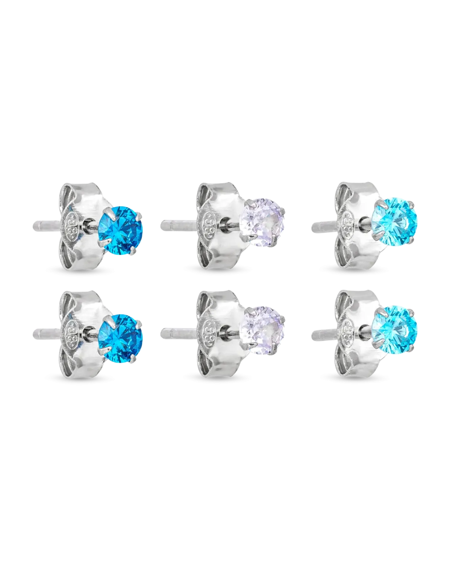 Bijou Brigitte Ensemble de clous d'oreilles - Blue Shine Best
