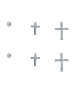 Bijou Brigitte Ensemble de clous d'oreilles - Cross Shimmer Online