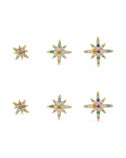 Bijou Brigitte Ensemble de clous d'oreilles - Colorful Stars Outlet