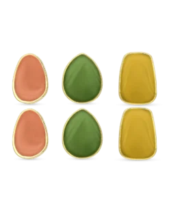 Bijou Brigitte Ensemble de clous d'oreilles - Colorful Enamel Clearance