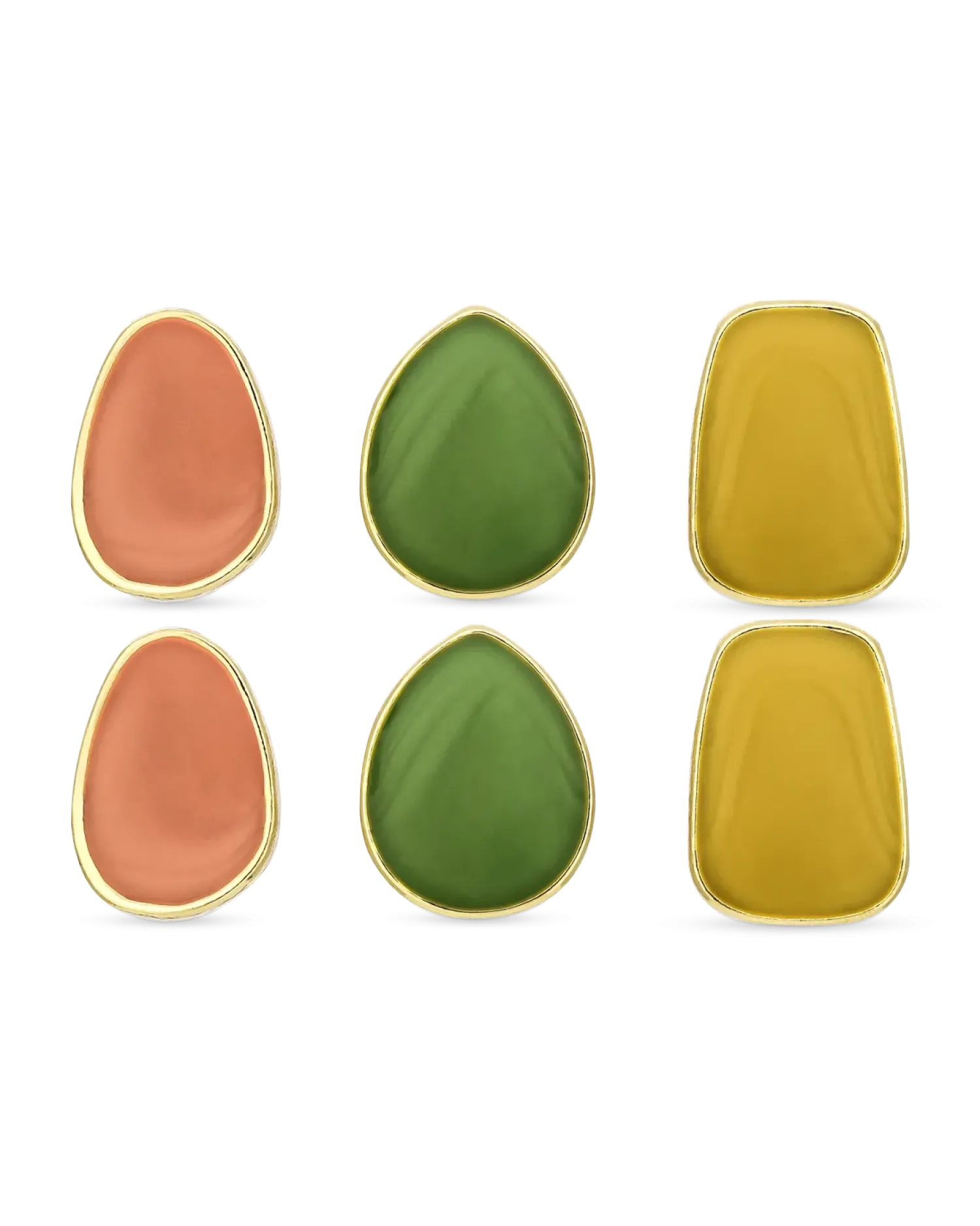 Bijou Brigitte Ensemble de clous d'oreilles - Colorful Enamel Clearance