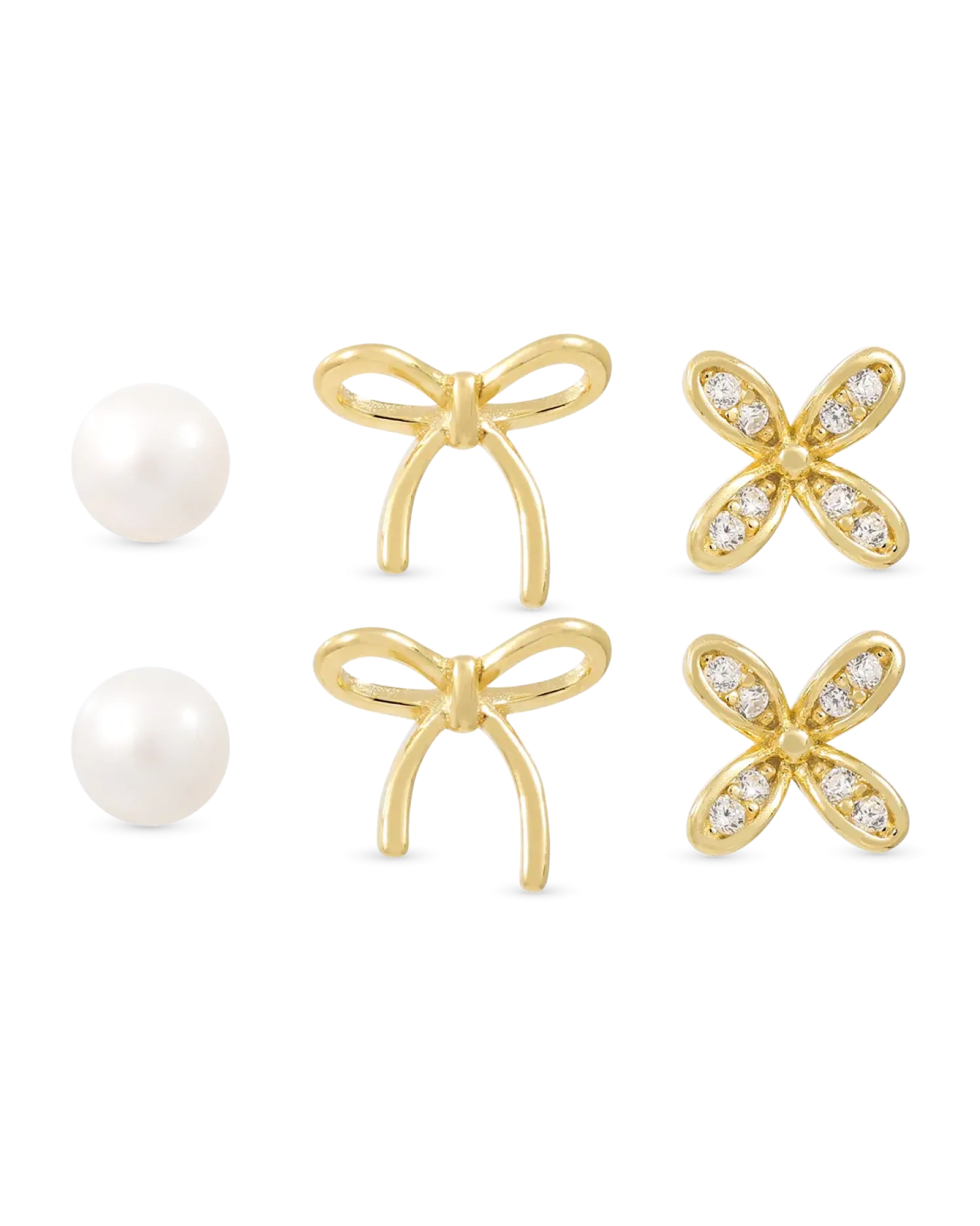 Bijou Brigitte Ensemble de clous d'oreilles - Demure Trio Outlet