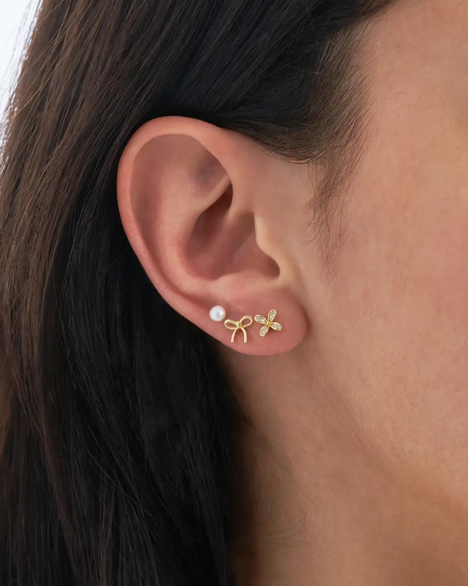 Bijou Brigitte Ensemble de clous d'oreilles - Demure Trio Outlet