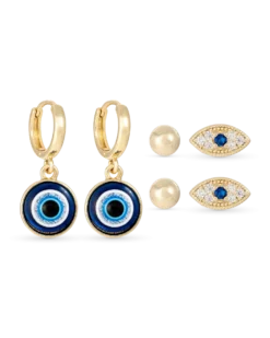 Bijou Brigitte Ensemble de clous d'oreilles - Evil Eye New