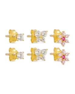 Bijou Brigitte Ensemble de clous d'oreilles - Floral Cuties New