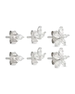 Bijou Brigitte Ensemble de clous d'oreilles - Floral Trio Best